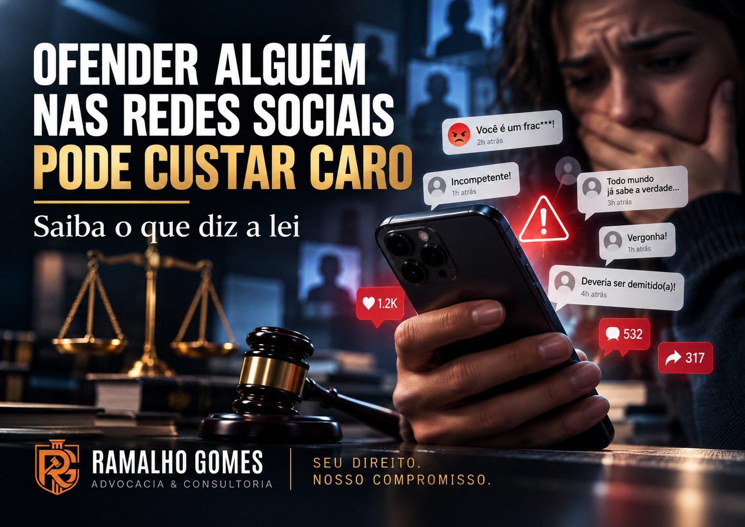 OFENDER ALGUÉM NAS REDES SOCIAIS PODE CUSTAR CARO: SAIBA O QUE DIZ A LEI